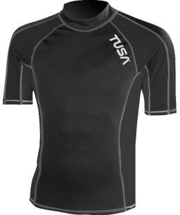 TA-5142BK RASH GUARD krótki rękaw BLACK (męski)