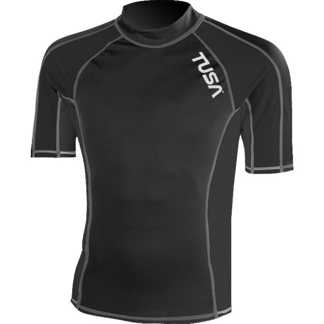 TA-5142BK RASH GUARD krótki rękaw BLACK (męski)